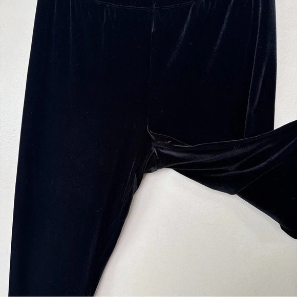 Eileen Fisher Womens Medium Velvet Pull On Stretch Legging In Black - Picture 8 of 13